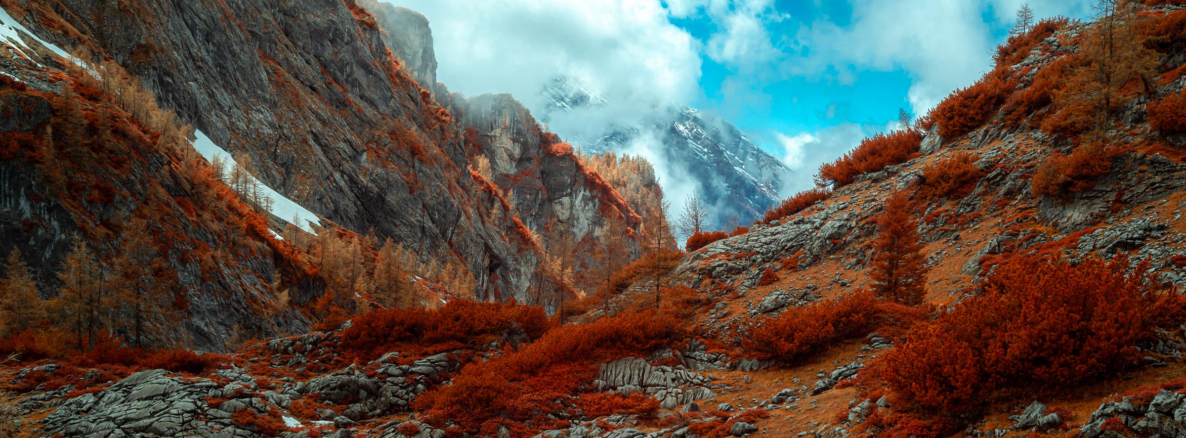 Berchtesgadener Alpen - nahe des Seeleinsees - Blid klicken zum vergrößern.